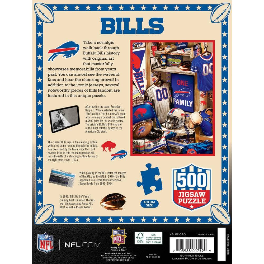 Buffalo Bills - Locker Room 500 Piece Jigsaw Puzzle