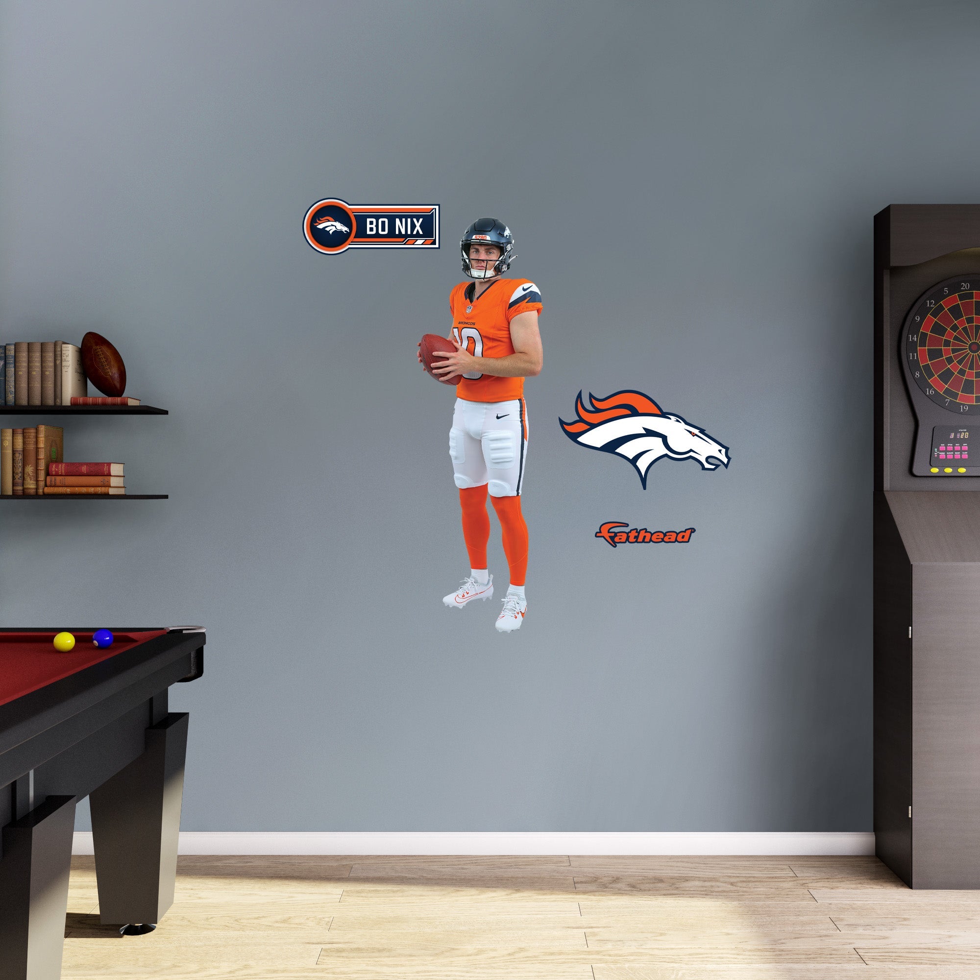 Bo Nix - RealBig Preseason Collection - Official NFL - Denver Broncos - Reusable Vinyl Wall Decals