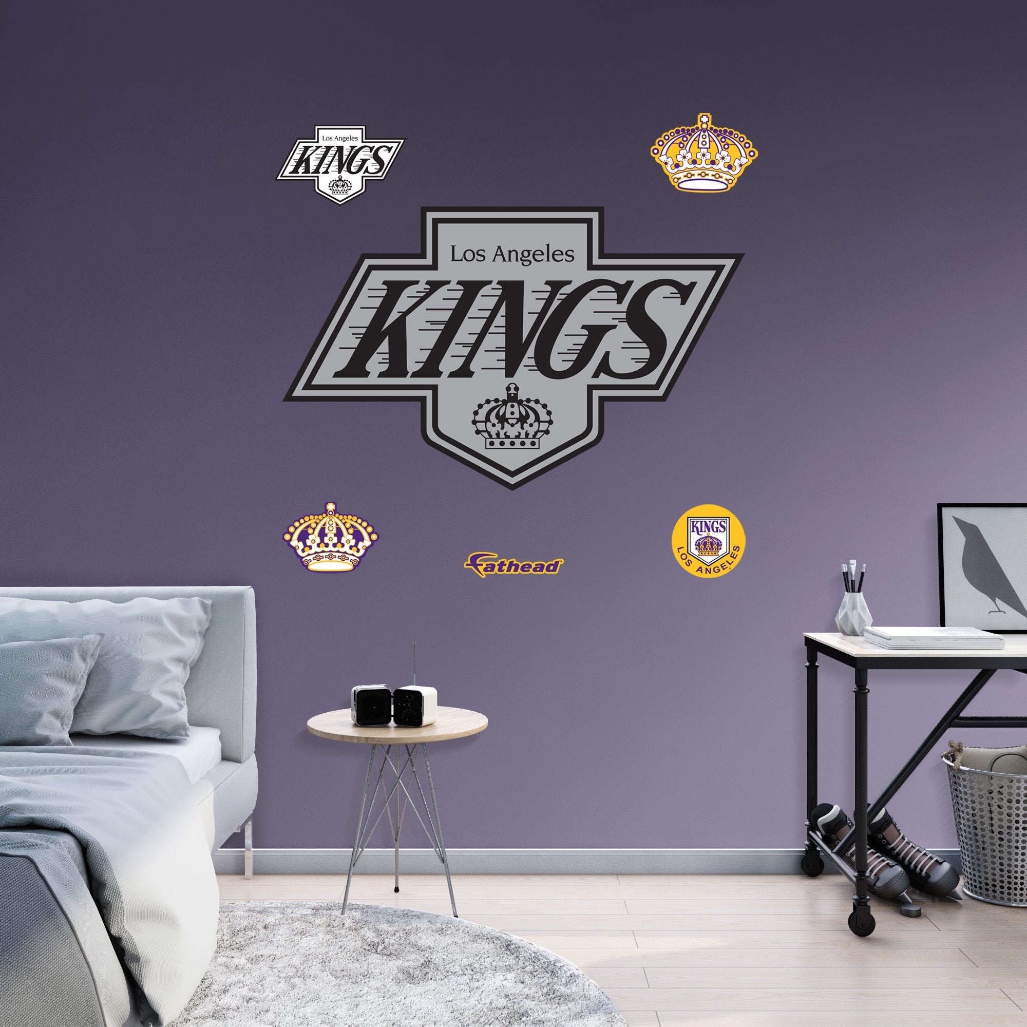 Los Angeles Kings - RealBig Vintage Logo Collection - Official NHL - Reusable Vinyl Wall Decals