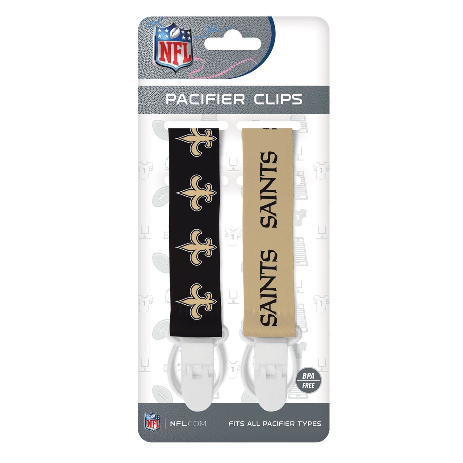 New Orleans Saints - Pacifier Clip 2-Pack