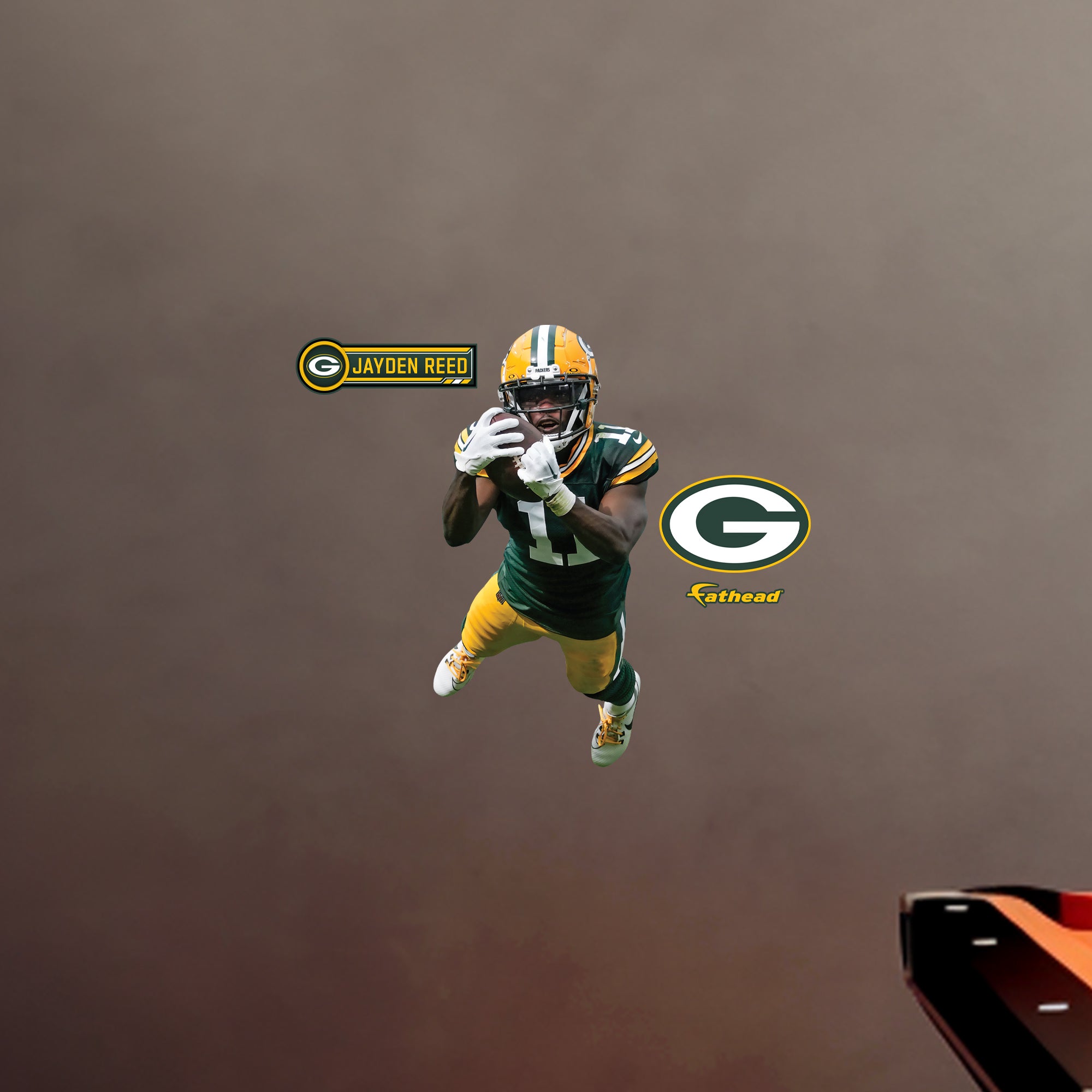 Jayden Reed - RealBig Diving Catch Collection - Official NFL - Green Bay Packers - Reusable Vinyl Wall Decals