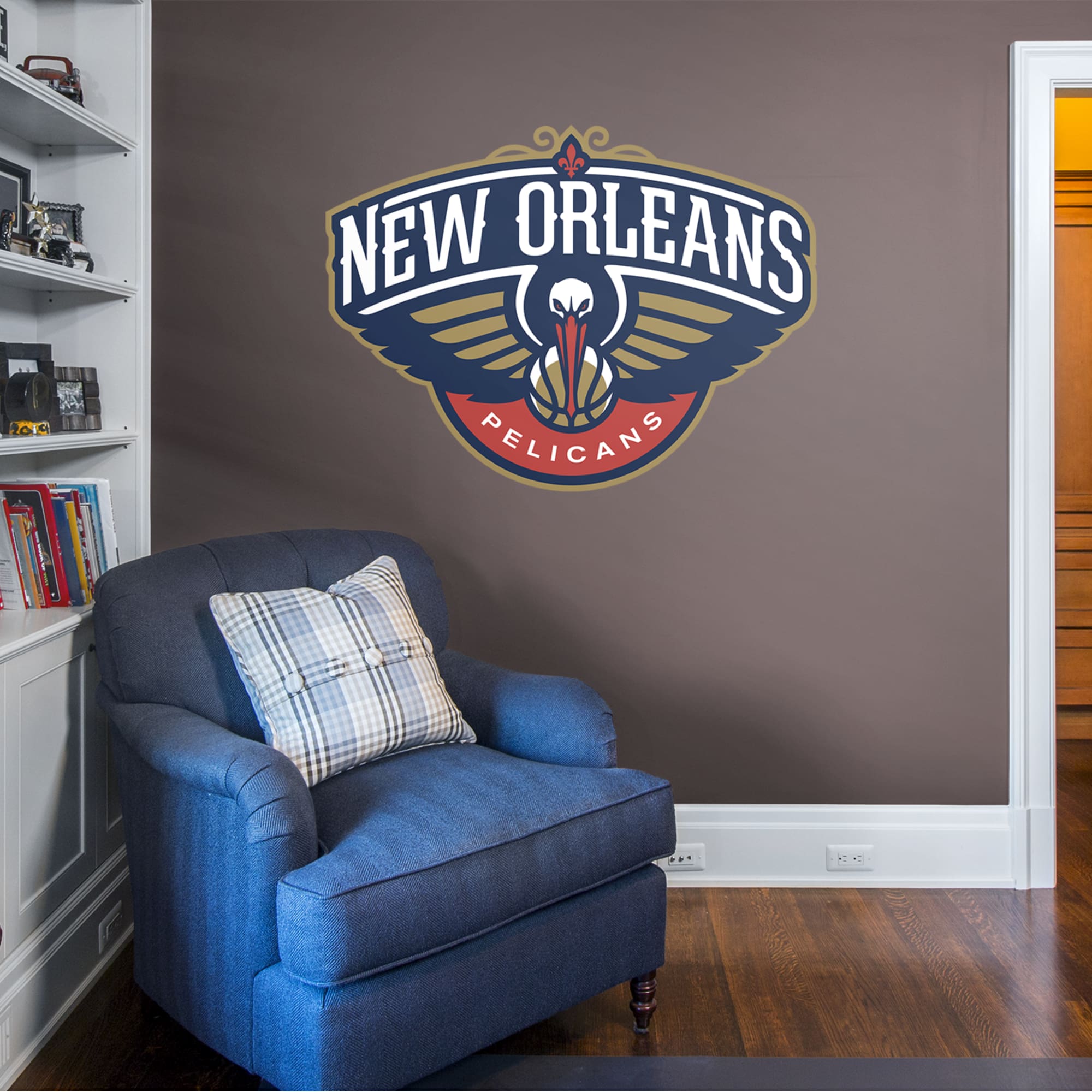 New Orleans Pelicans - RealBig Logo Collection - Official NBA - Reusable Vinyl Wall Decals