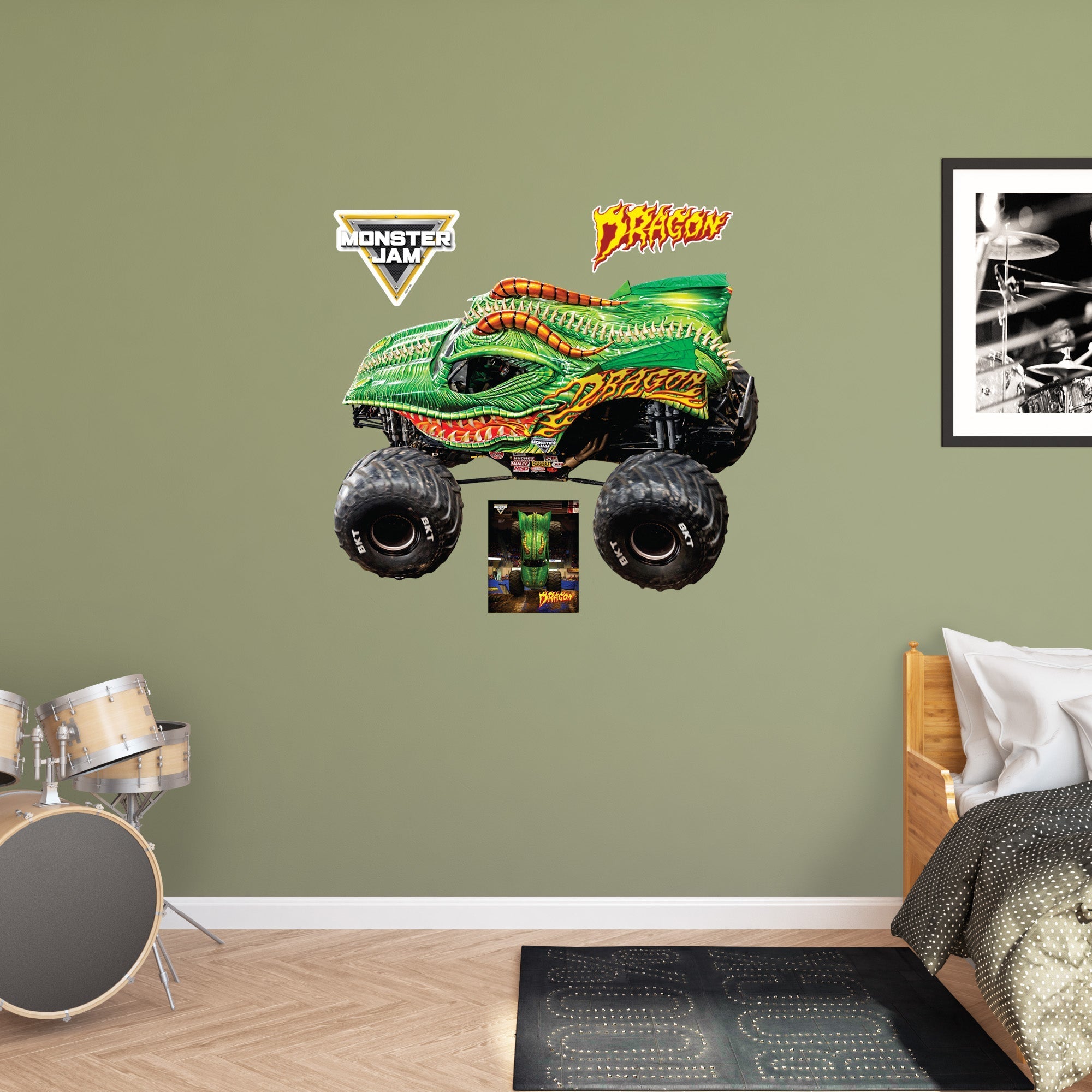 Dragon - Monster Jam - RealBig Collection - Official Monster Jam - Reusable Vinyl Wall Decals