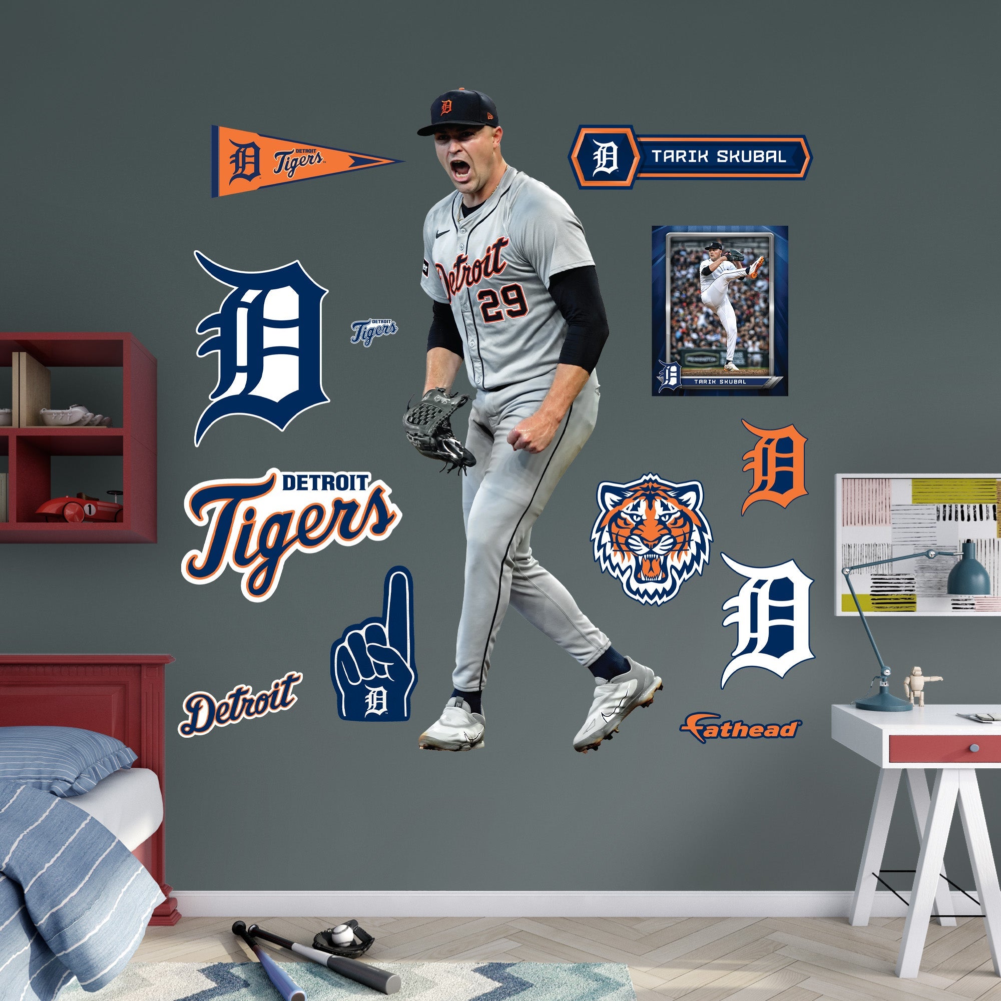 Tarik Skubal - RealBig Celebration Collection - Official MLB - Detroit Tigers - Reusable Vinyl Wall Decals