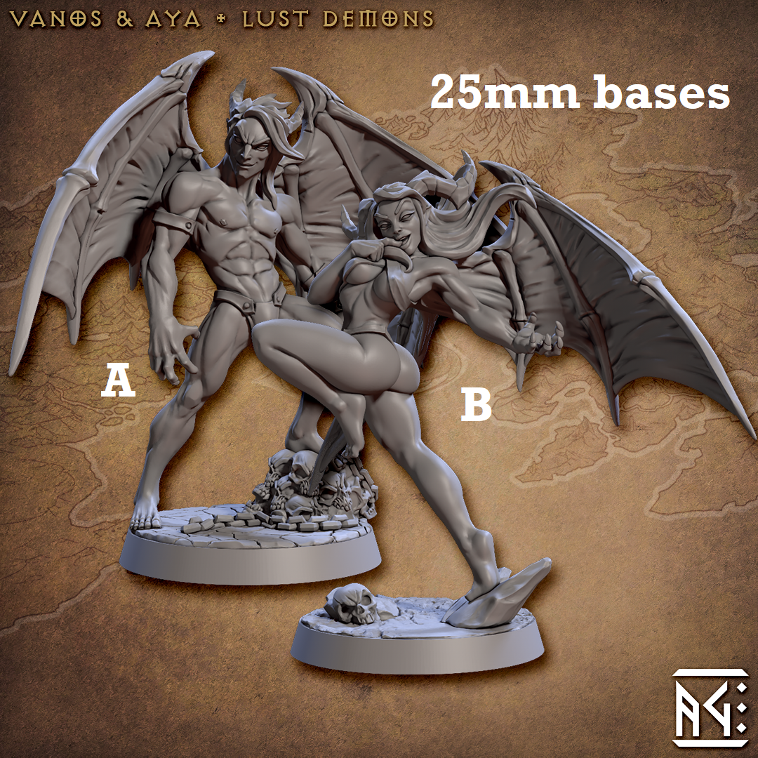 Vanos & Aya, Lust Demons (Incubus & Succubus Pinups)