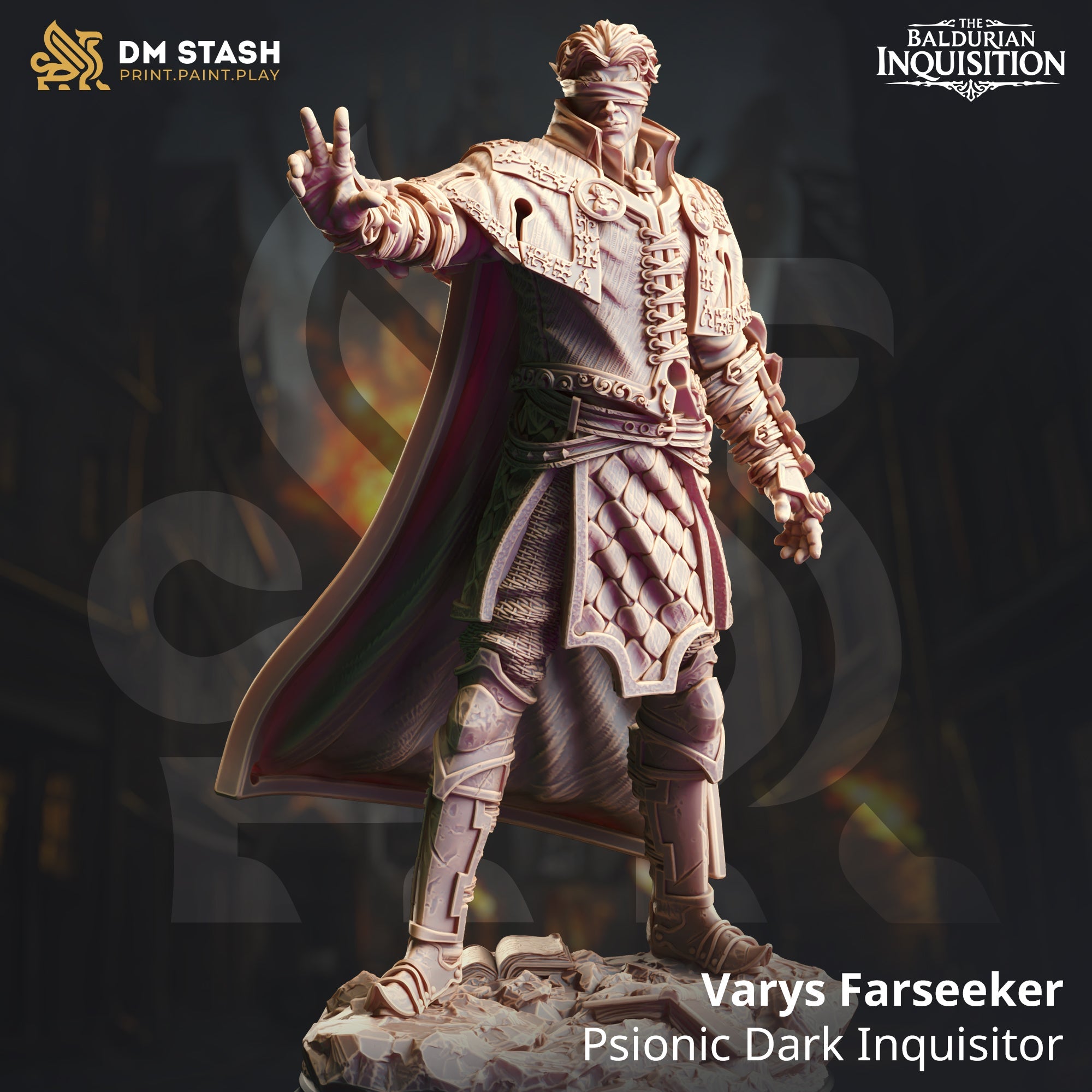 Varys Farseeker, Psionic Dark Inquisitor (Male Half-Elf Clairvoyant)