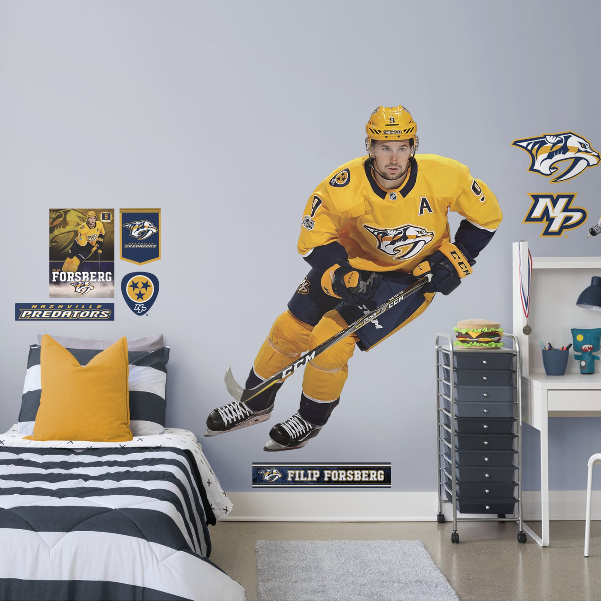 Filip Forsberg - RealBig Collection - Official NHL - Nashville Predators - Reusable Vinyl Wall Decals #1