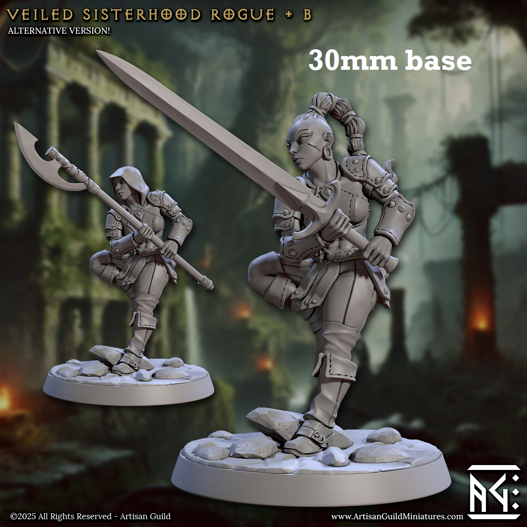 Veiled Sisterhood Rogue: Sculpt B (Female Human Fighter)