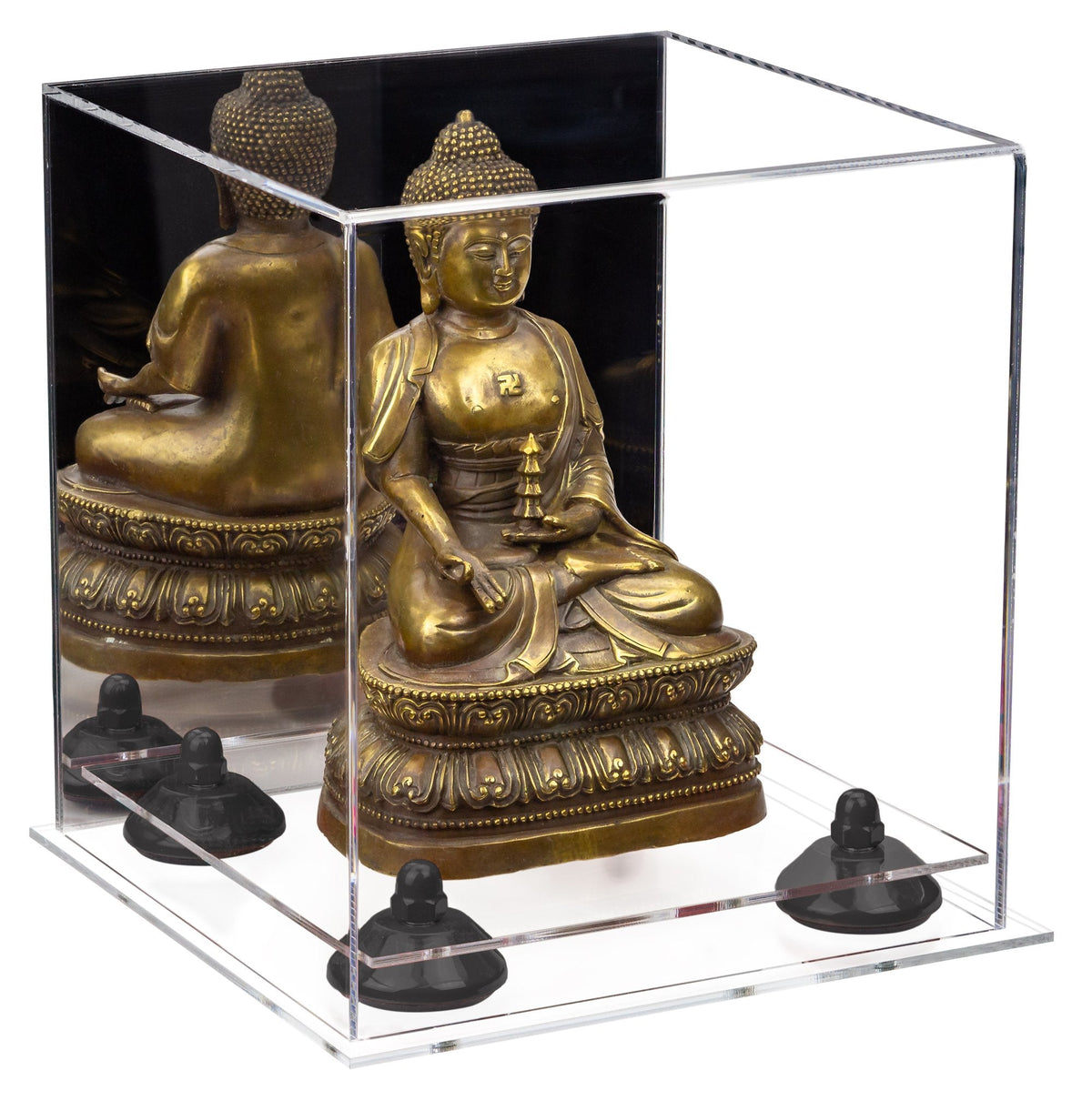 Acrylic Versatile Display Case 8 X 8 X 8.5 Mirror No Wall Mount (A015/V03)