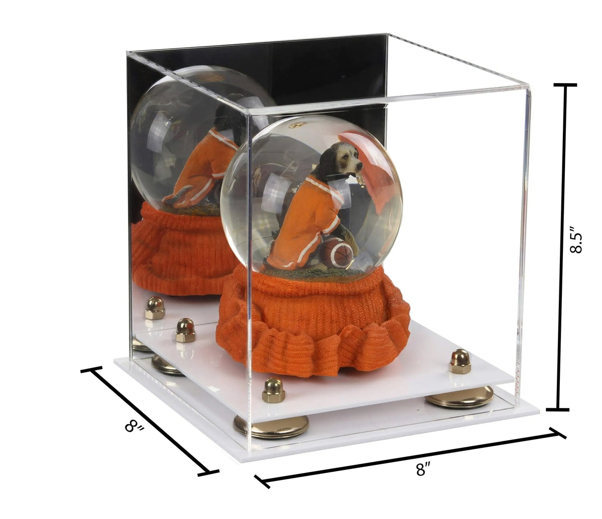 Acrylic Versatile Display Case 8 X 8 X 8.5 Mirror No Wall Mount (A015/V03)