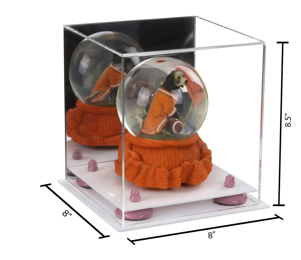 Acrylic Versatile Display Case 8 X 8 X 8.5 Mirror No Wall Mount (A015/V03)