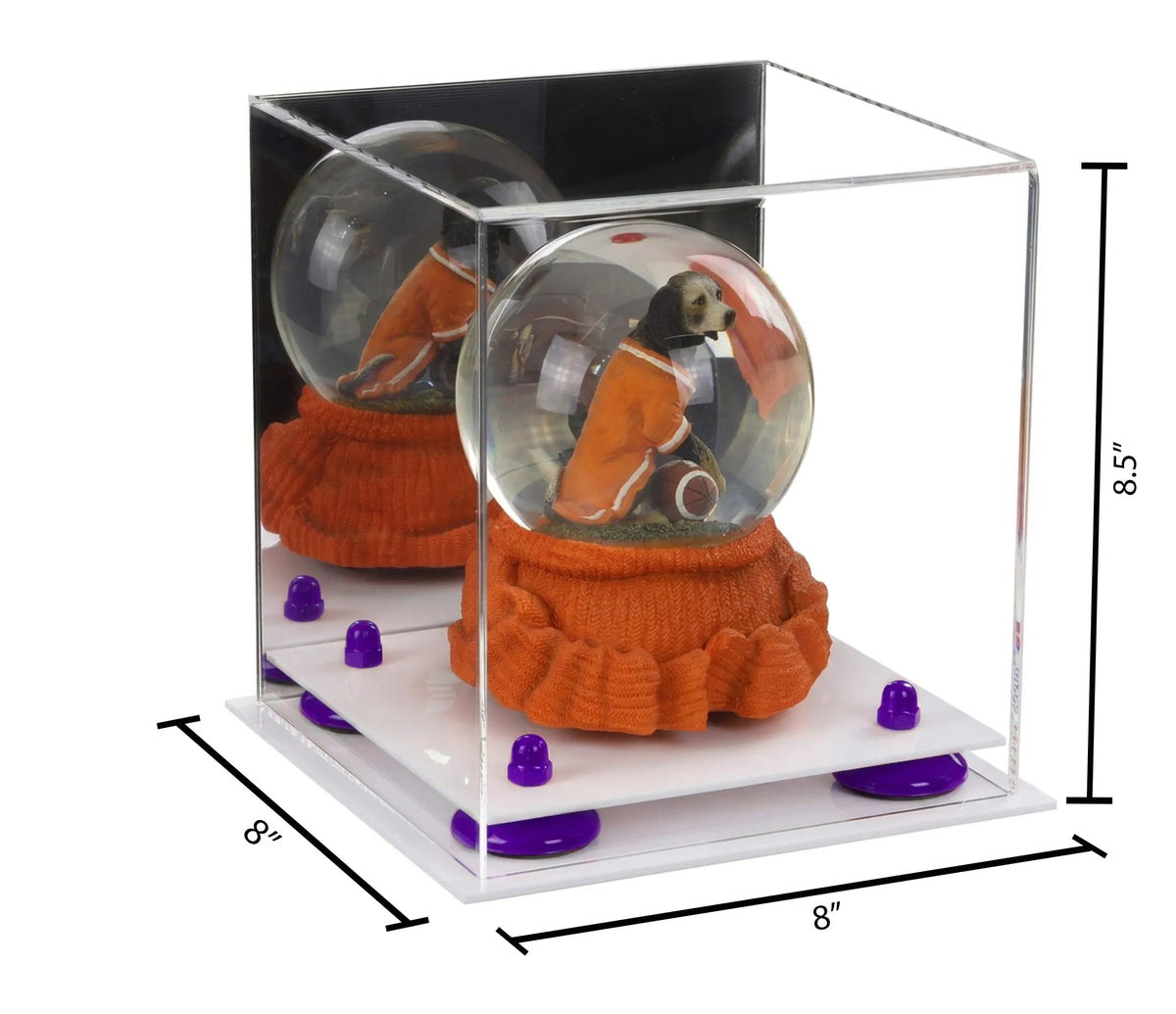 Acrylic Versatile Display Case 8 X 8 X 8.5 Mirror No Wall Mount (A015/V03)