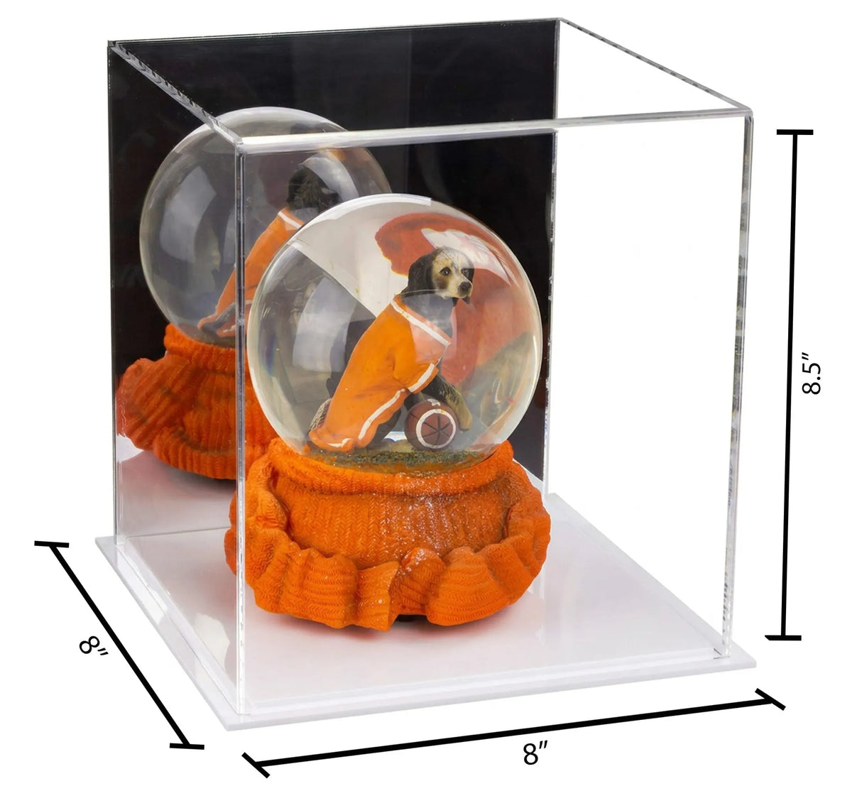 Acrylic Versatile Display Case 8 X 8 X 8.5 Mirror No Wall Mount (A015/V03)