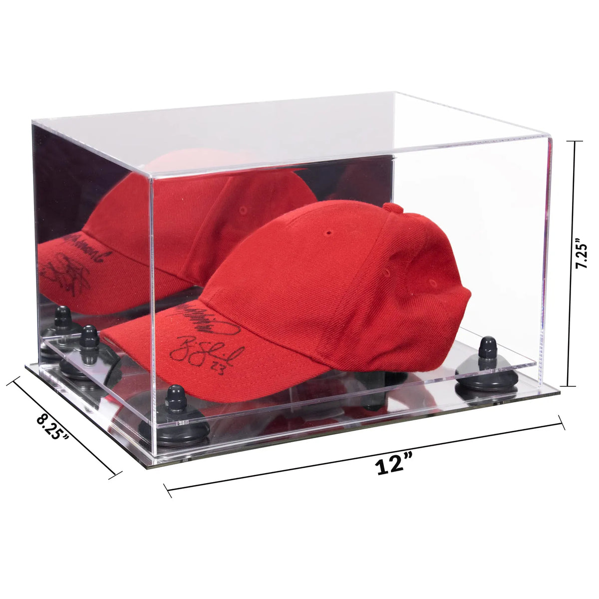 Versatile Display Case - Rectangle Box 12 x 8.25 x 7.25 - Mirror No Wall Mounts (A018/V40)