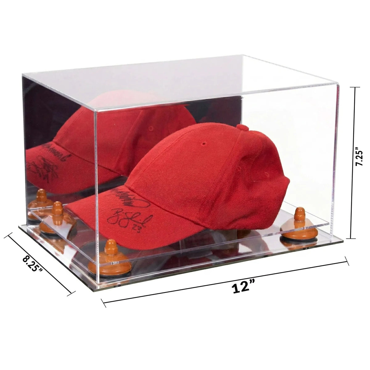 Versatile Display Case - Rectangle Box 12 x 8.25 x 7.25 - Mirror No Wall Mounts (A018/V40)
