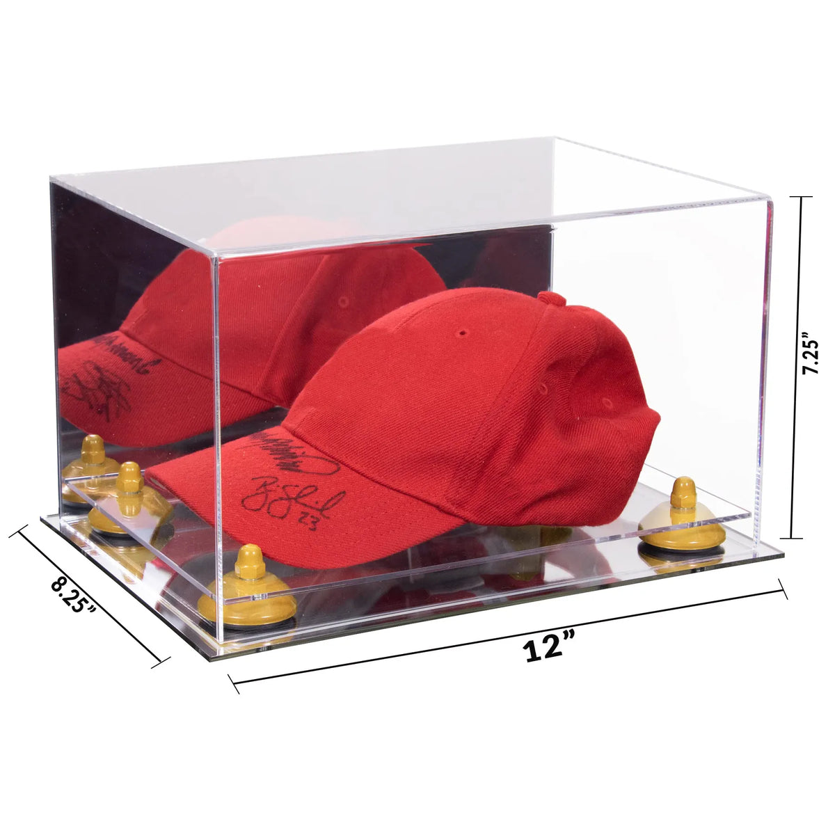 Versatile Display Case - Rectangle Box 12 x 8.25 x 7.25 - Mirror No Wall Mounts (A018/V40)