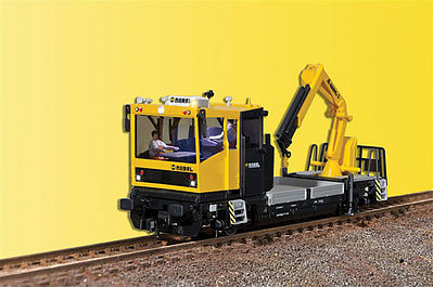 Viessmann 2611 HO Scale Robel 54.22 Railway Maintenance Vehicle w/Crane - 3-Rail AC w/Sound & Digital -- Yellow, Black