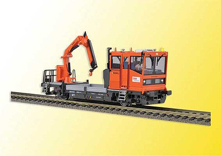 Viessmann 2621 HO Scale Robel 54.22 Railway Maintenance Vehicle - Sound & DCC -- Austran Railways OBB (Era VI, orange, black)