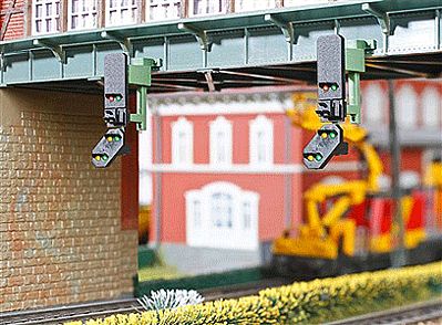 Viessmann 4752 HO Scale Multiplex Block Signal Head Only -- 6 Aspect pkg(2)