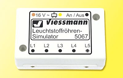 Viessmann 5067 All Scale Flourescent Lamp Simulator -- Controls up to 15 Lamps (3 Per Output)