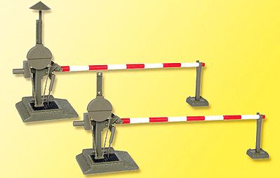 Viessmann 5100 HO Scale Operating European-Style Crossing Gates - Assembled -- Set of 2 w/2 Drives