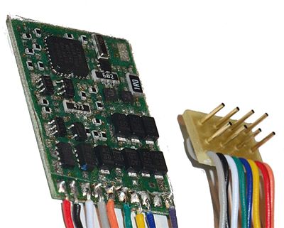 Viessmann 5245 HO Scale Motor Control & Function DCC Decoder w/NEM 652/NMRA 8-Pin Plug -- 1 x 5/8 x 1/8" 25 x 15.4 x 3.3mm