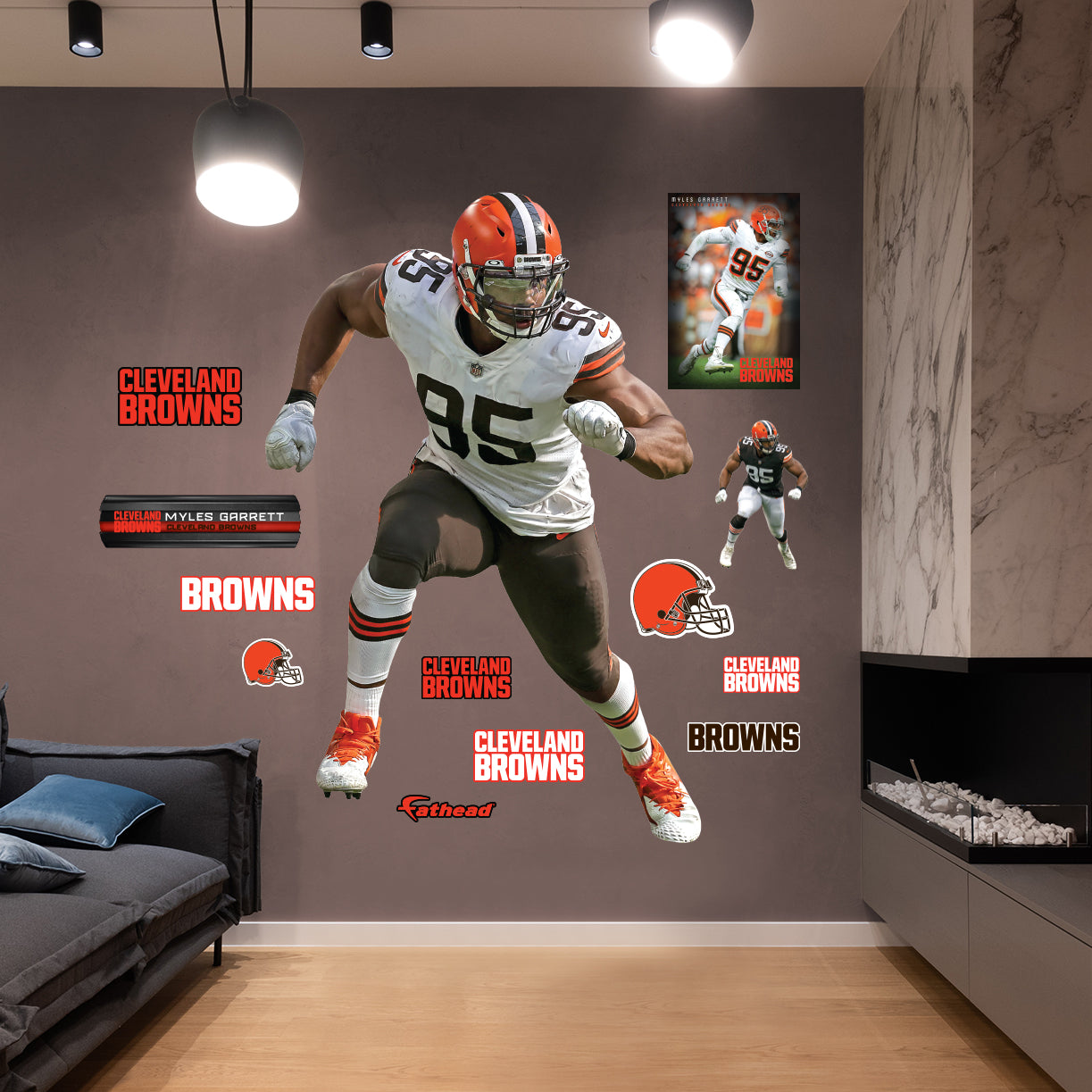 Myles Garrett - RealBig Collection - Official NFL - Cleveland Browns - Reusable Vinyl Wall Decals #1