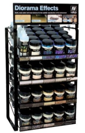 Vallejo 10101 Diorama Effects Range Paint Deal w/Rack (2 each: 20 Colors)