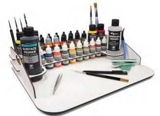 Vallejo 26011 Module Paint Display Stand & Small Workstation (Holds 30 bottles &