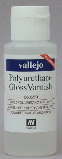 Vallejo 26650 60ml Bottle Gloss Polyurethane Varnish (6/Bx)