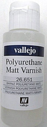 Vallejo 26651 60ml Bottle Matte Polyurethane Varnish (6/Bx)