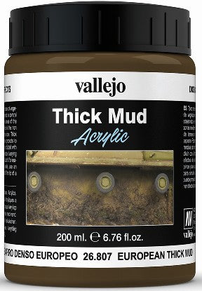 Vallejo 26807 200ml Bottle European Thick Mud Diorama FX