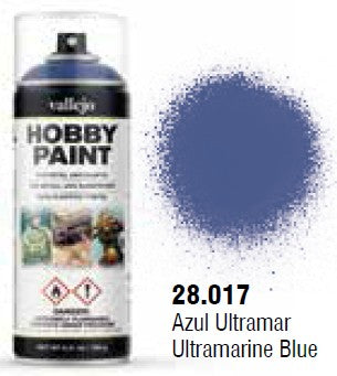 Vallejo 28017 400ml Ultramarine Blue Fantasy Acrylic Hobby Paint Spray