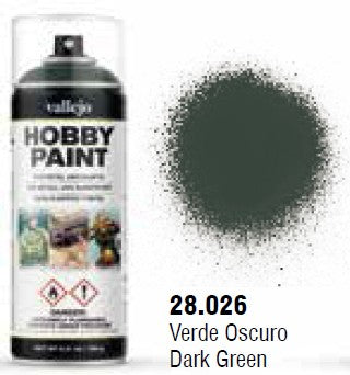 Vallejo 28026 400ml Dark Green Fantasy Acrylic Hobby Paint Spray