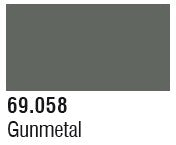 Vallejo 69058 17ml Bottle Gun Metal Mecha Color (6/Bx)