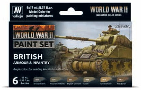 Vallejo 70204 17ml. Bottle WWII British Armour & Infantry Wargames Model Color P