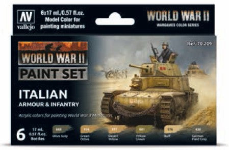 Vallejo 70209 17ml Bottle WWII Italian Armour/Infantry Wargames Model Color Pain