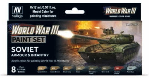 Vallejo 70221 17ml Bottle WWIII Wargames Soviet Armour/Infantry Model Color Pain