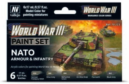 Vallejo 70223 17ml Bottle WWIII Wargames NATO Armour/Infantry Model Color Paint