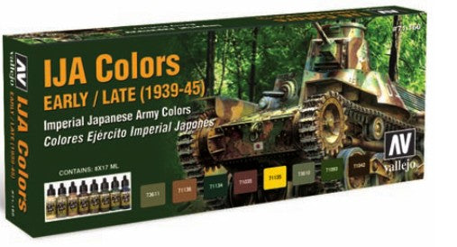 Vallejo 71160 17ml Bottle IJA Camo Early/Late 1939-45 Model Air Paint Set (8 Col