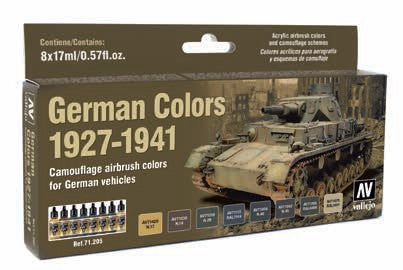 Vallejo 71205 17ml Bottle German 1927-1941 Vehicles Model Air Paint Set (8 Color