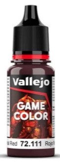 Vallejo 72111 18ml Bottle Nocturnal Red Game Color (6/Bx)