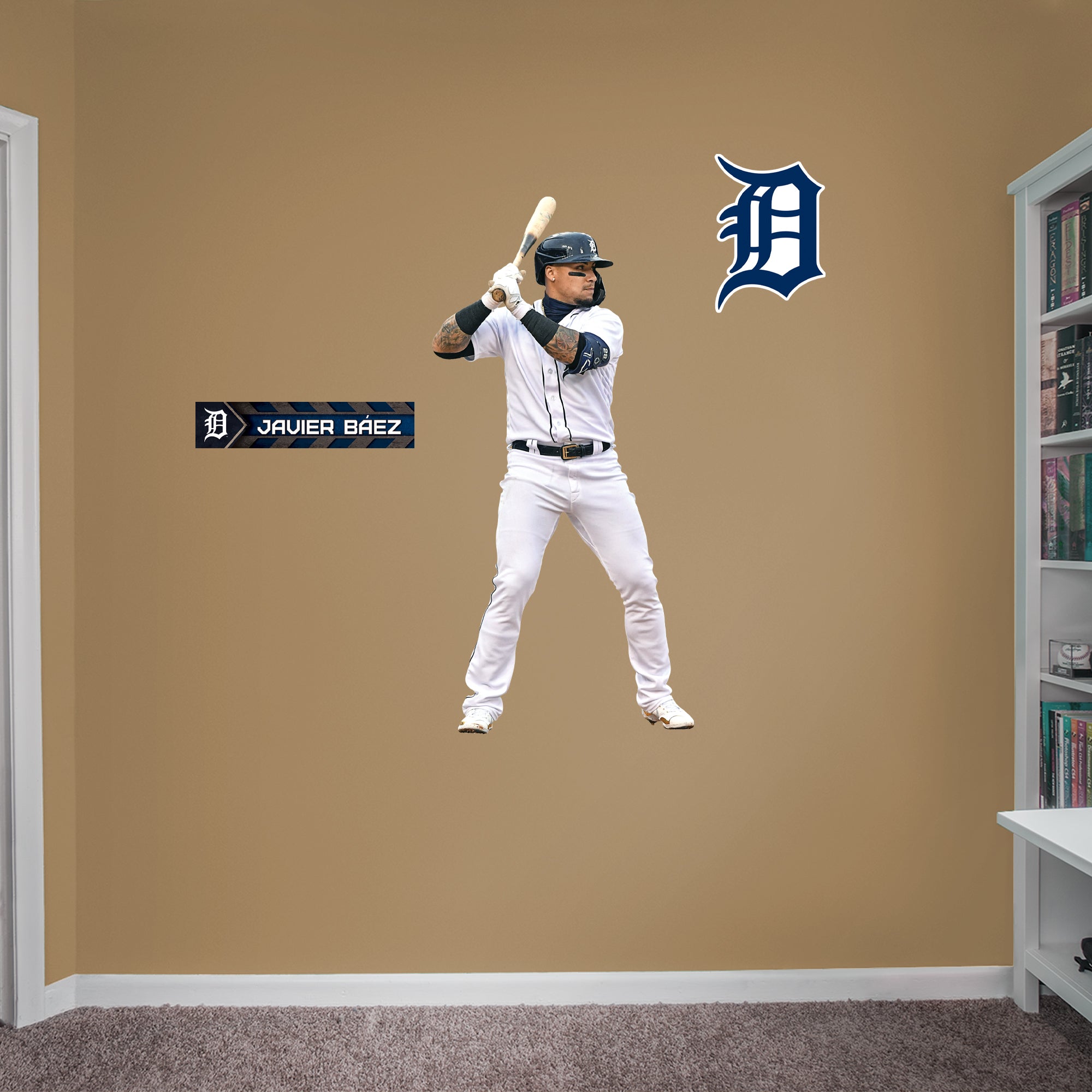 Javier Báez - RealBig Collection - Official MLB - Detroit Tigers - Reusable Vinyl Wall Decals