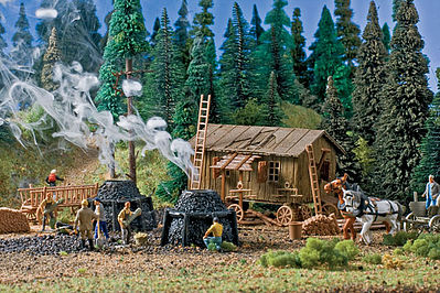 Vollmer 43602 HO Scale Charcoal Works - Kit -- 3-15/16 x 2-15/16 x 2" 10 x 7.5 x 5cm