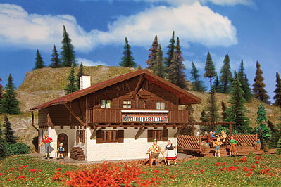 Vollmer 43960 HO Scale Alm Inn - Kit (Organic Plastic) -- 8-1/16 x 4-5/16 x 3-1/8" 20.5 x 11 x 8cm