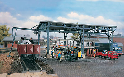 Vollmer 45616 HO Scale Steel Storage Depot -- 12-13/16 x 7 x 4-1/8" 32 x 17.5 x 10.3cm