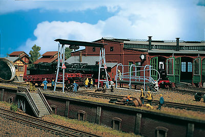 Vollmer 45747 HO Scale Engine Cleaning Plant -- 4-7/8 x 1-3/16" 12.5 x 3.2cm