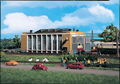 Vollmer 47605 N Scale Operating Engine Shed -- 6-1/4 x 2-3/4 x 2-1/2" 15.4 x 7.2 x 6cm