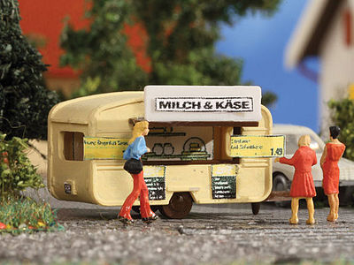 Vollmer 47620 N Scale Milk & Cheese Stand Concession Trailer