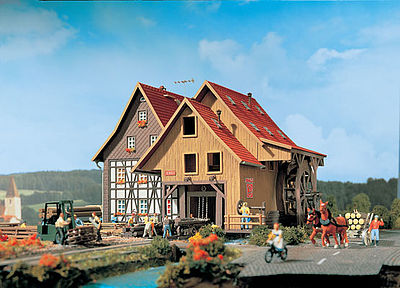 Vollmer 47713 N Scale Tombach Sawmill -- Kit - 6-11/16 x 6-5/16 x 3-15/16" 17 x 16 x 10cm